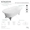 Aqua Eden Clawfoot Bathtubs, 60 L, 30.5 W, White/Oil Rubbed Bronze, Cast Iron VCT7D603017NB5 - alternate 2
